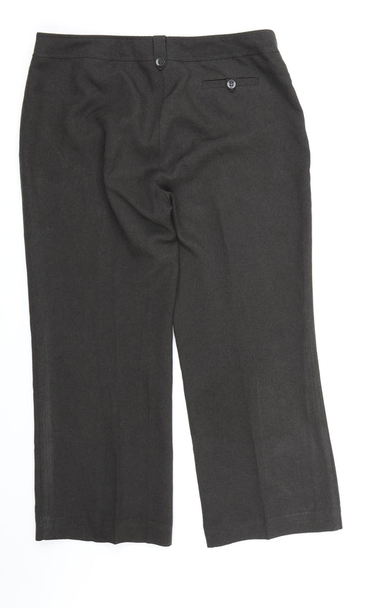 Dorothy Perkins Womens Green  Rayon Dress Pants Trousers Size 14 L25 in