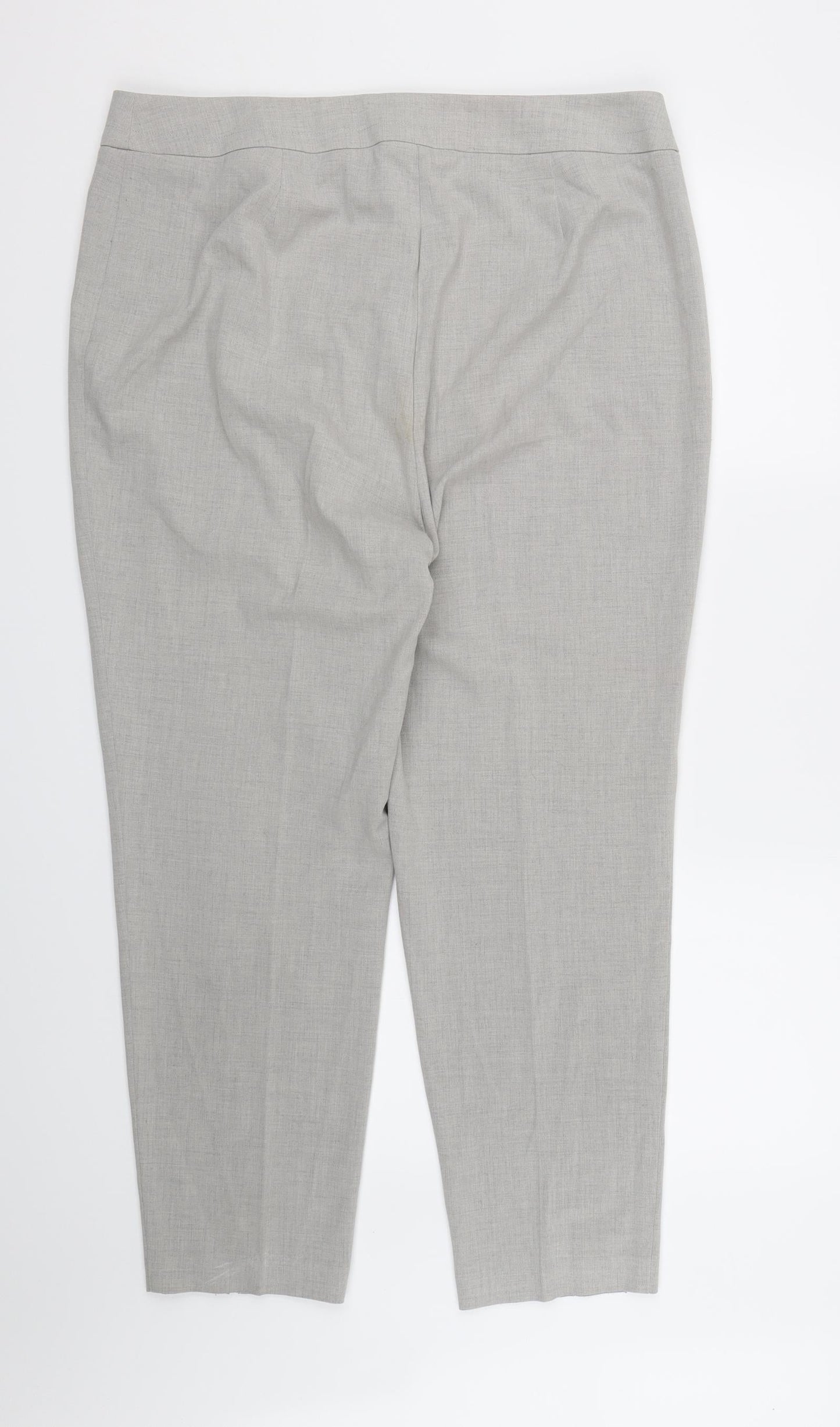 Marks and Spencer Womens Grey  Rayon Dress Pants Trousers Size 16 L26 in