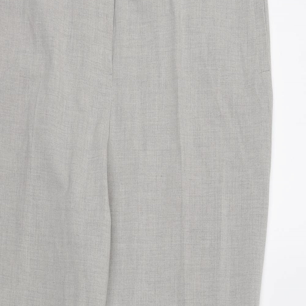 Marks and Spencer Womens Grey  Rayon Dress Pants Trousers Size 16 L26 in