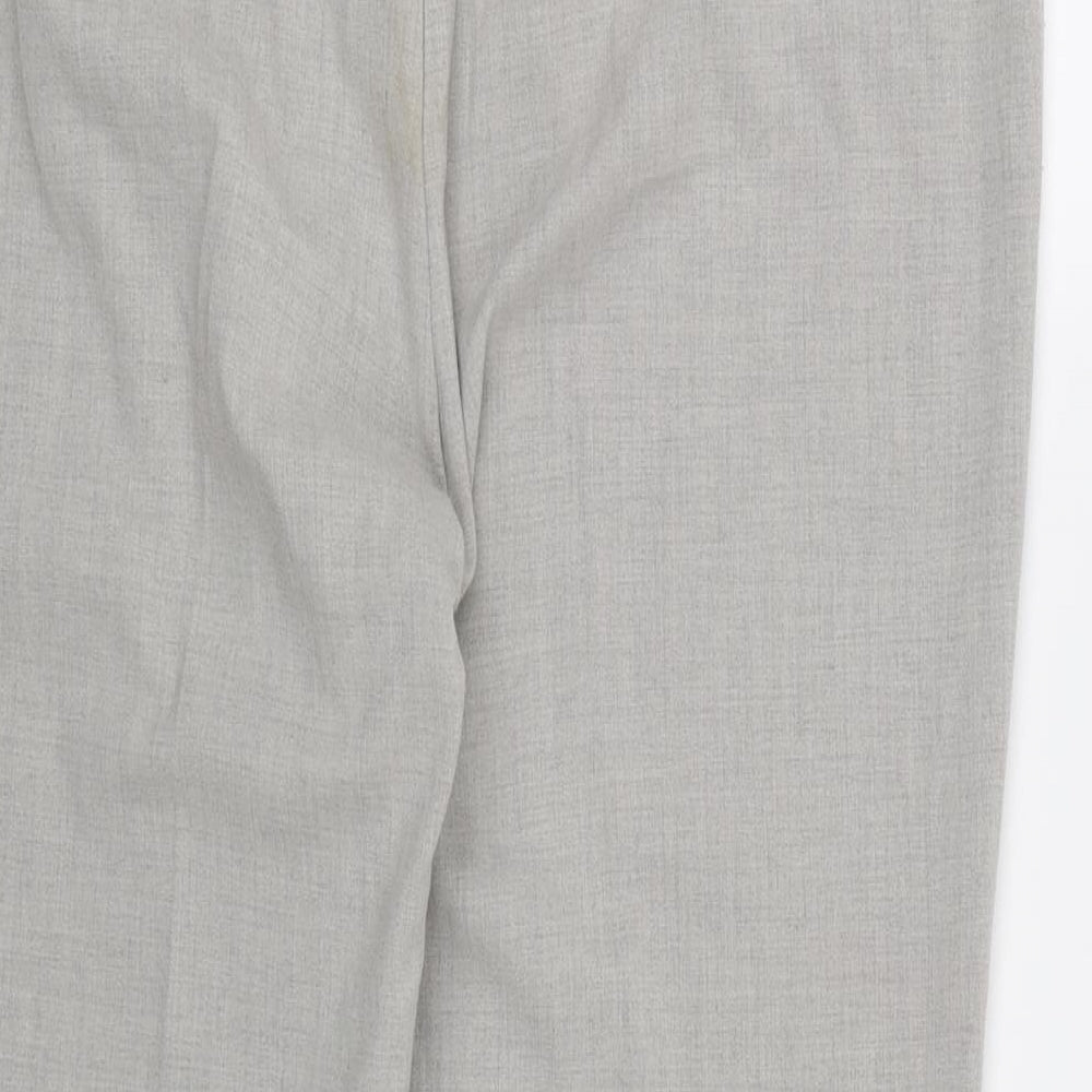 Marks and Spencer Womens Grey  Rayon Dress Pants Trousers Size 16 L26 in