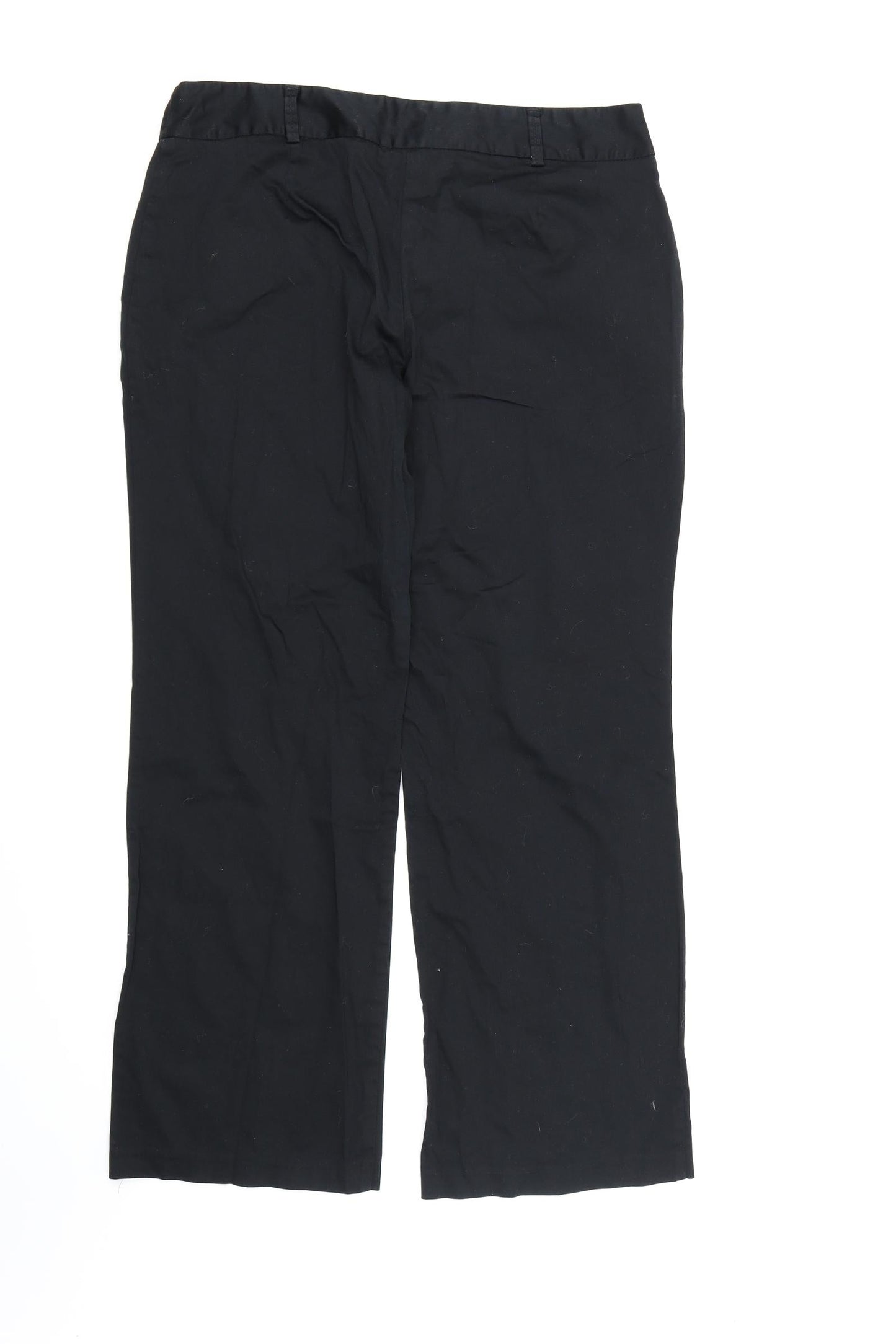 Marks and Spencer Womens Black  Rayon Dress Pants Trousers Size 12 L27 in