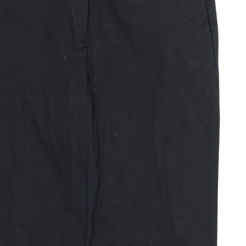 Marks and Spencer Womens Black  Rayon Dress Pants Trousers Size 12 L27 in