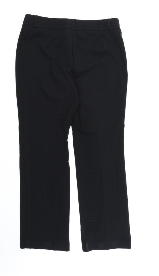Marks and Spencer Womens Black  Rayon Dress Pants Trousers Size 10 L28 in