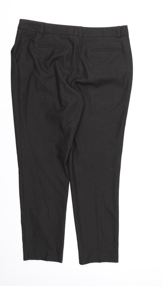 NEXT Womens Black  Rayon Dress Pants Trousers Size 12 L28 in