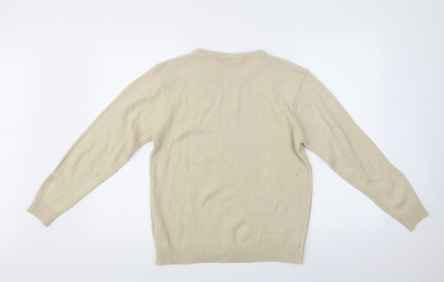 Akal Mens Ivory Argyle/Diamond  Pullover Jumper Size M