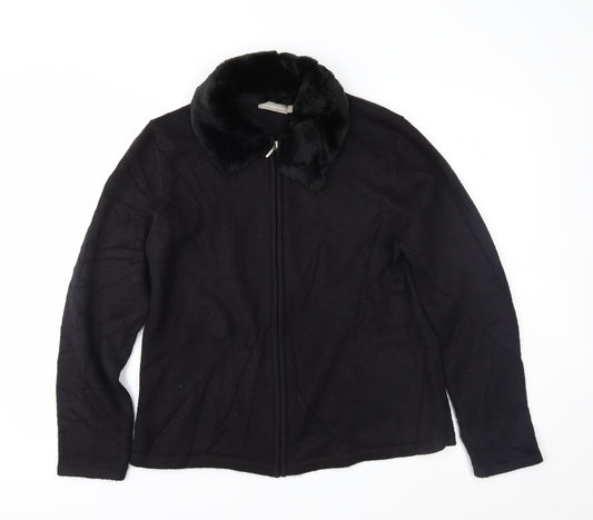 Croft & Barrow Womens Black   Full Zip Jumper Size M