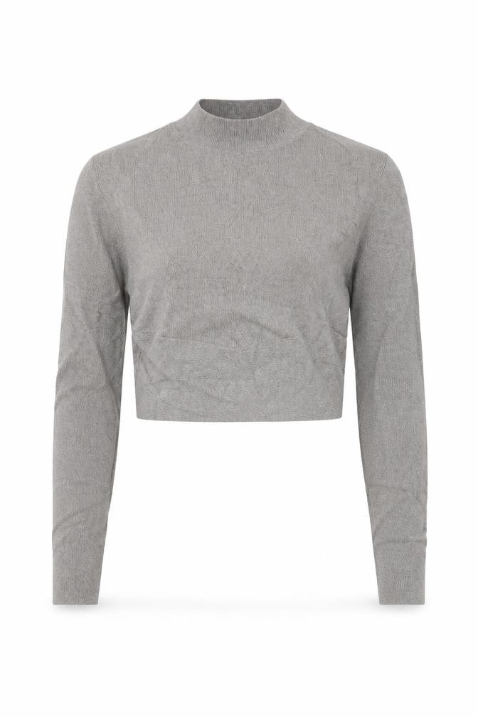 New Look Womens Grey   Cropped Blouse Size 10