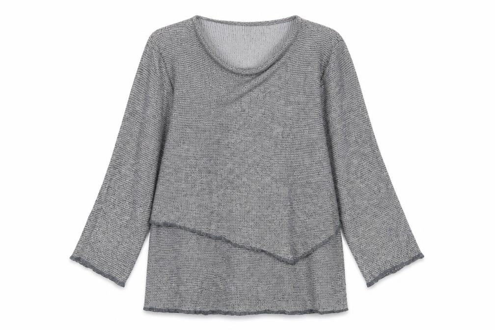 Front view of classics &more women’s grey jumper, size M