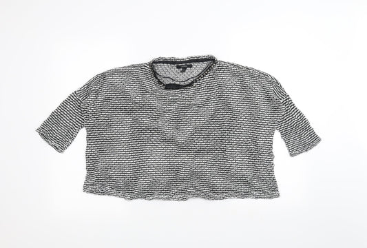 Zara Womens Black  Knit Pullover Jumper Size S