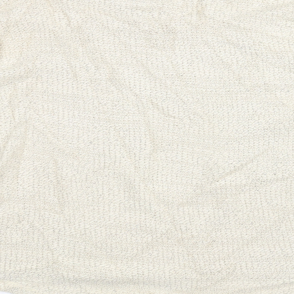 Made for me  Womens White  Knit Pullover Jumper Size 16