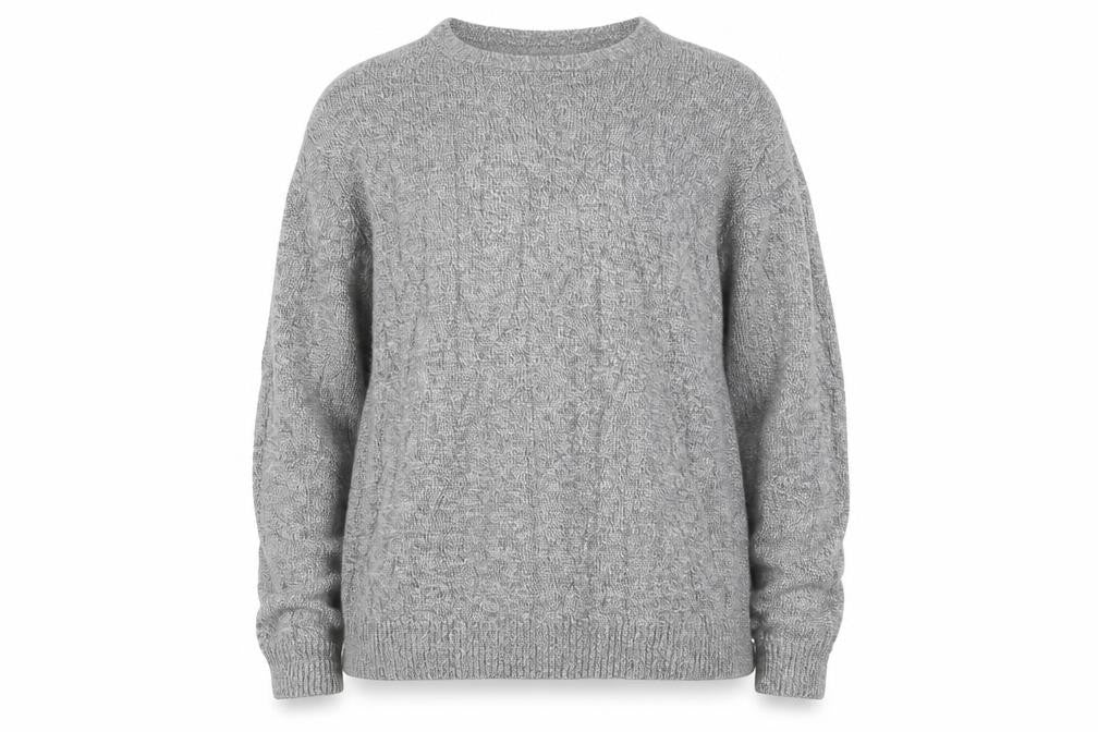 Front view of Maine New England women’s grey knit jumper, size XL