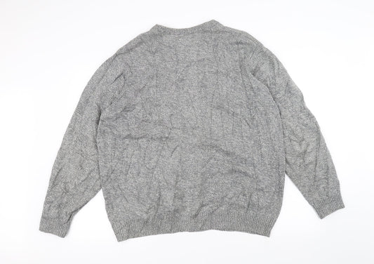 Maine Womens Grey  Knit Pullover Jumper Size XL