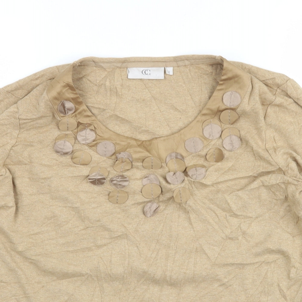 cc Womens Beige   Cardigan Jumper Size M