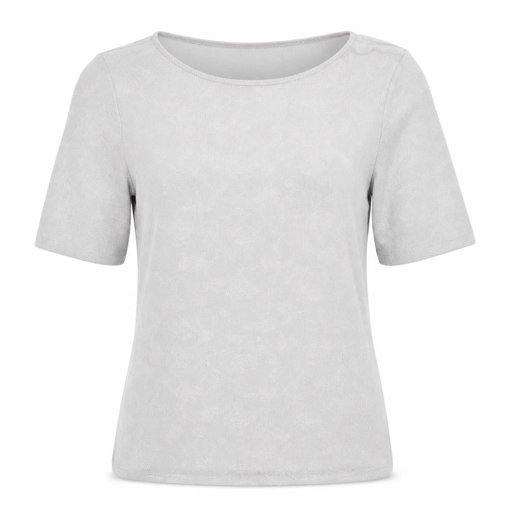 Marks & Spencer Womens Grey Floral  Basic T-Shirt Size 10