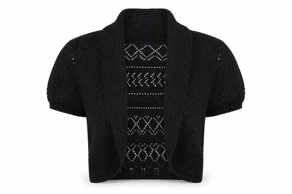 roger + roger Womens Black   Cardigan Jumper Size 18  - cropped cardigan