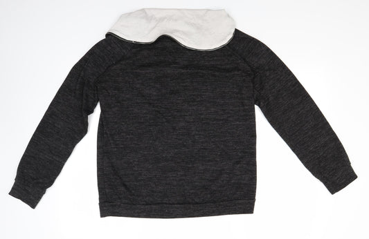 Today Womens Grey  Knit Pullover Jumper Size L  - zip up neck hole