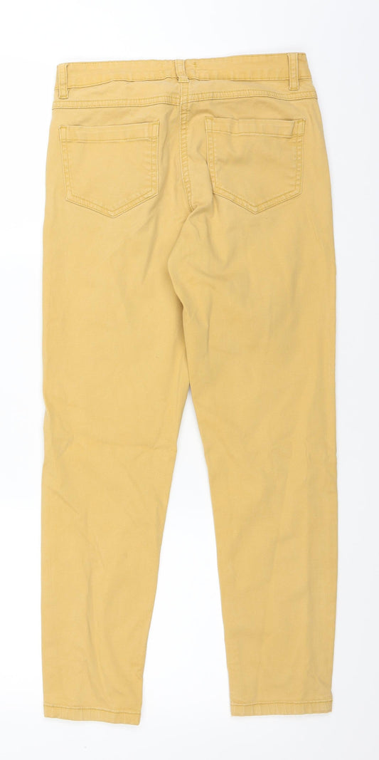 Marks and Spencer Womens Yellow  Denim Straight Jeans Size 8 L24 in