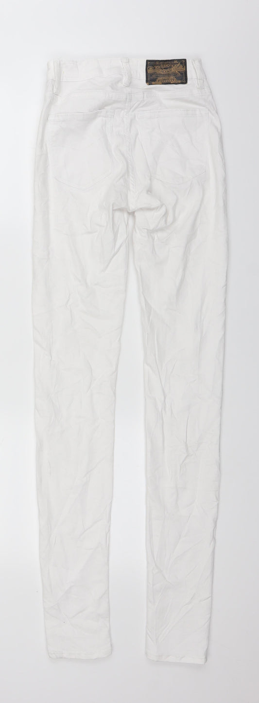 Crocker Womens White  Denim Skinny Jeans Size 24 in L32 in