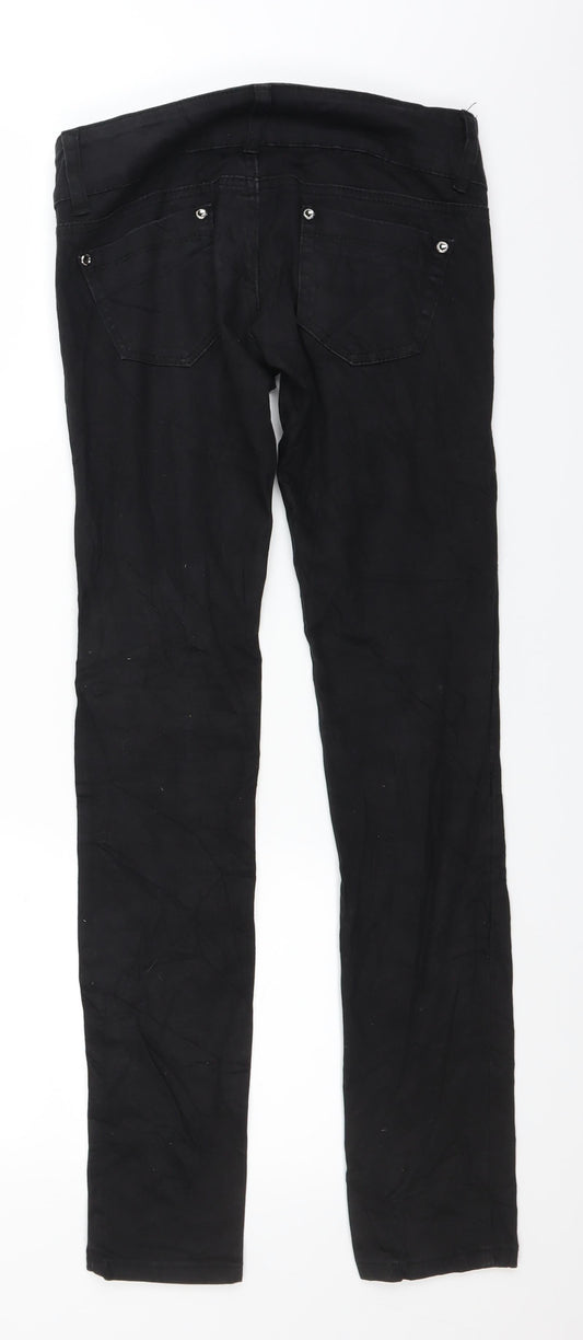 Dzire Womens Black  Denim Straight Jeans Size 27 in L30 in