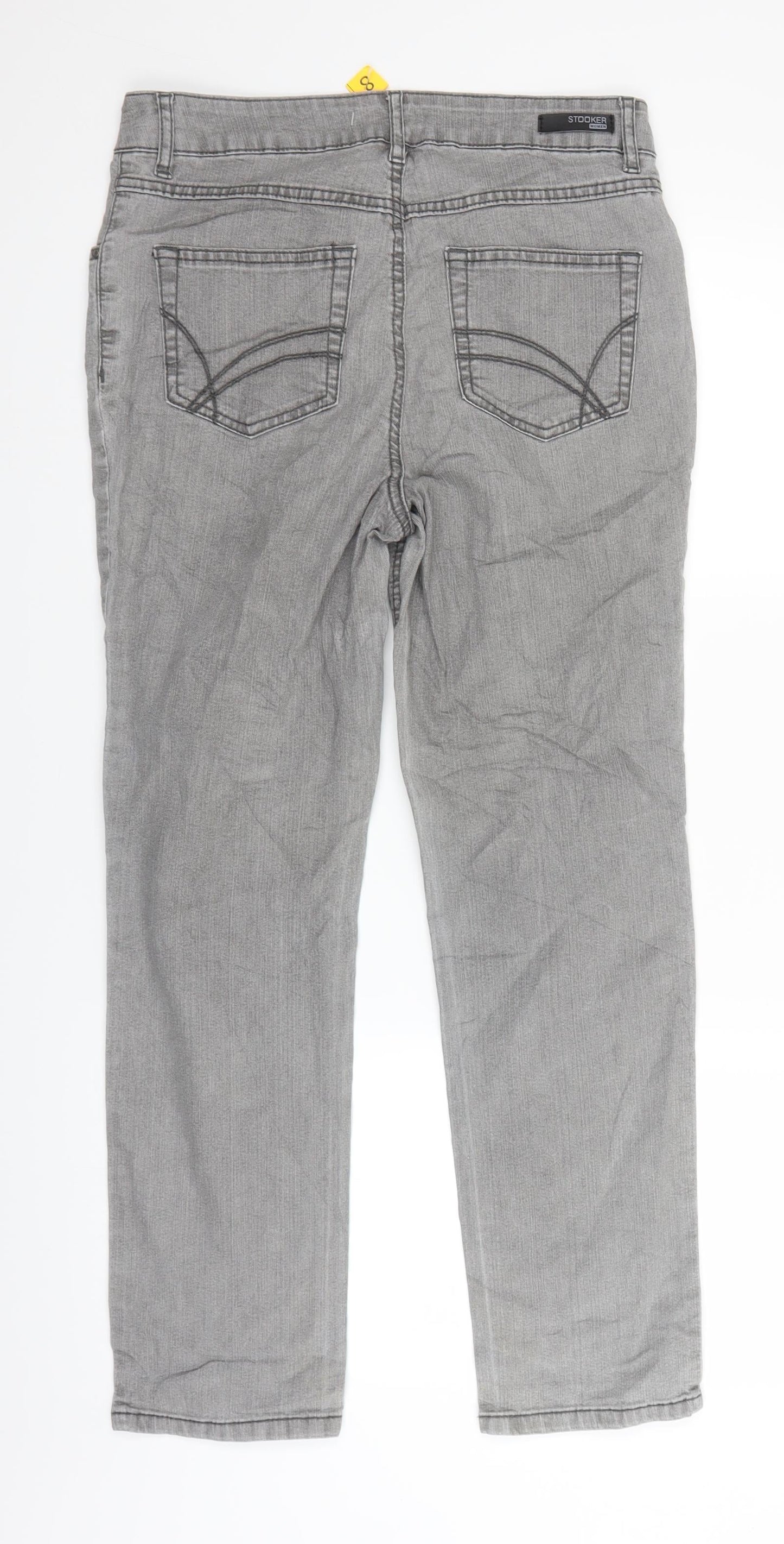 Stooker Womens Grey  Denim Straight Jeans Size 12 L27 in