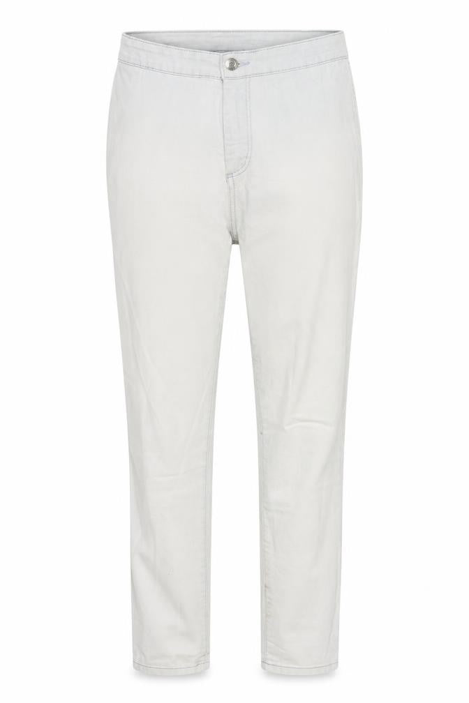 Front view of Mango women’s blue denim straight jeans, size UK 10, 26-inch leg