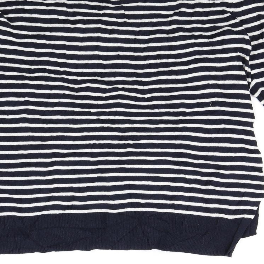 Gap Womens Blue Striped  Pullover Jumper Size M