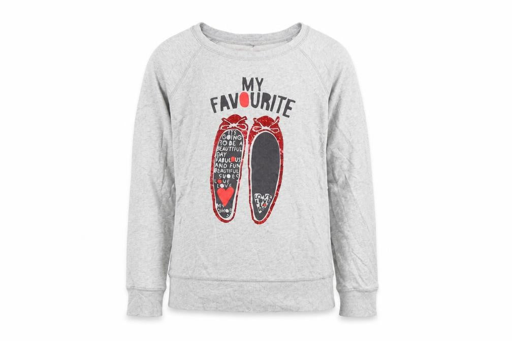 Front view of Preworn girls’ grey jumper, size 12, years
