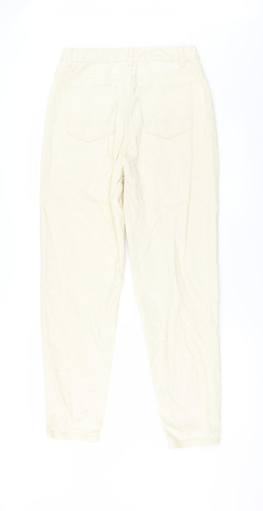Shien Womens Ivory   Straight Jeans Size S L28 in - Zip