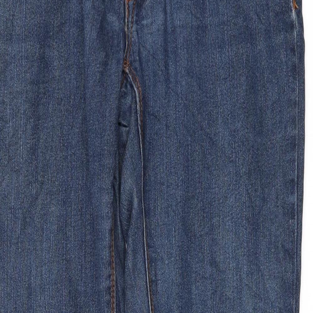 Preworn Womens Blue   Straight Jeans Size 34 L28 in - Zip