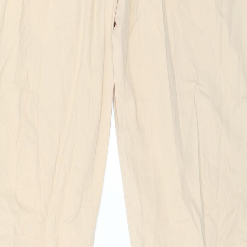 Internacionale Womens Beige   Capri Trousers Size 12 L28 in - Zip