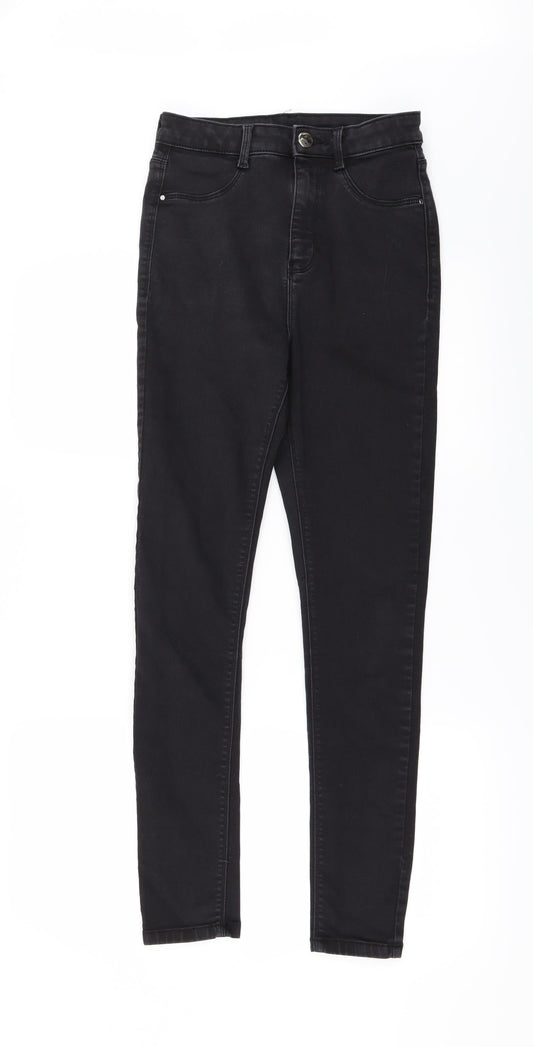 Dorothy Perkins Womens Black   Skinny Jeans Size 10 L26 in - Zip