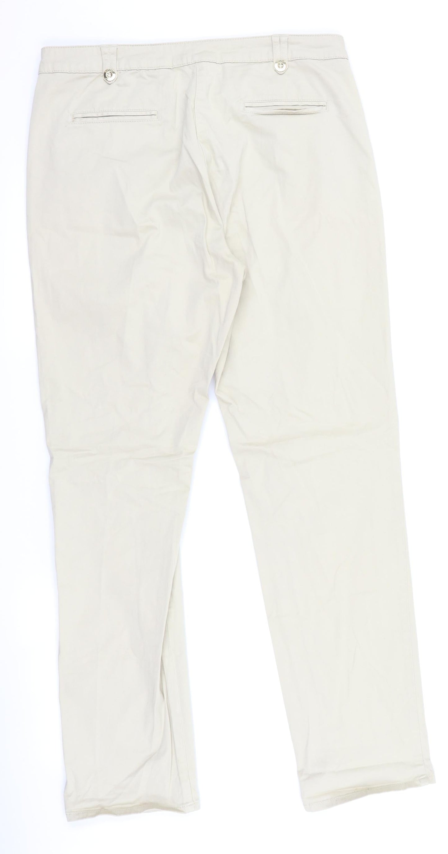 Per Una Womens Brown   Chino Trousers Size 34 L29 in