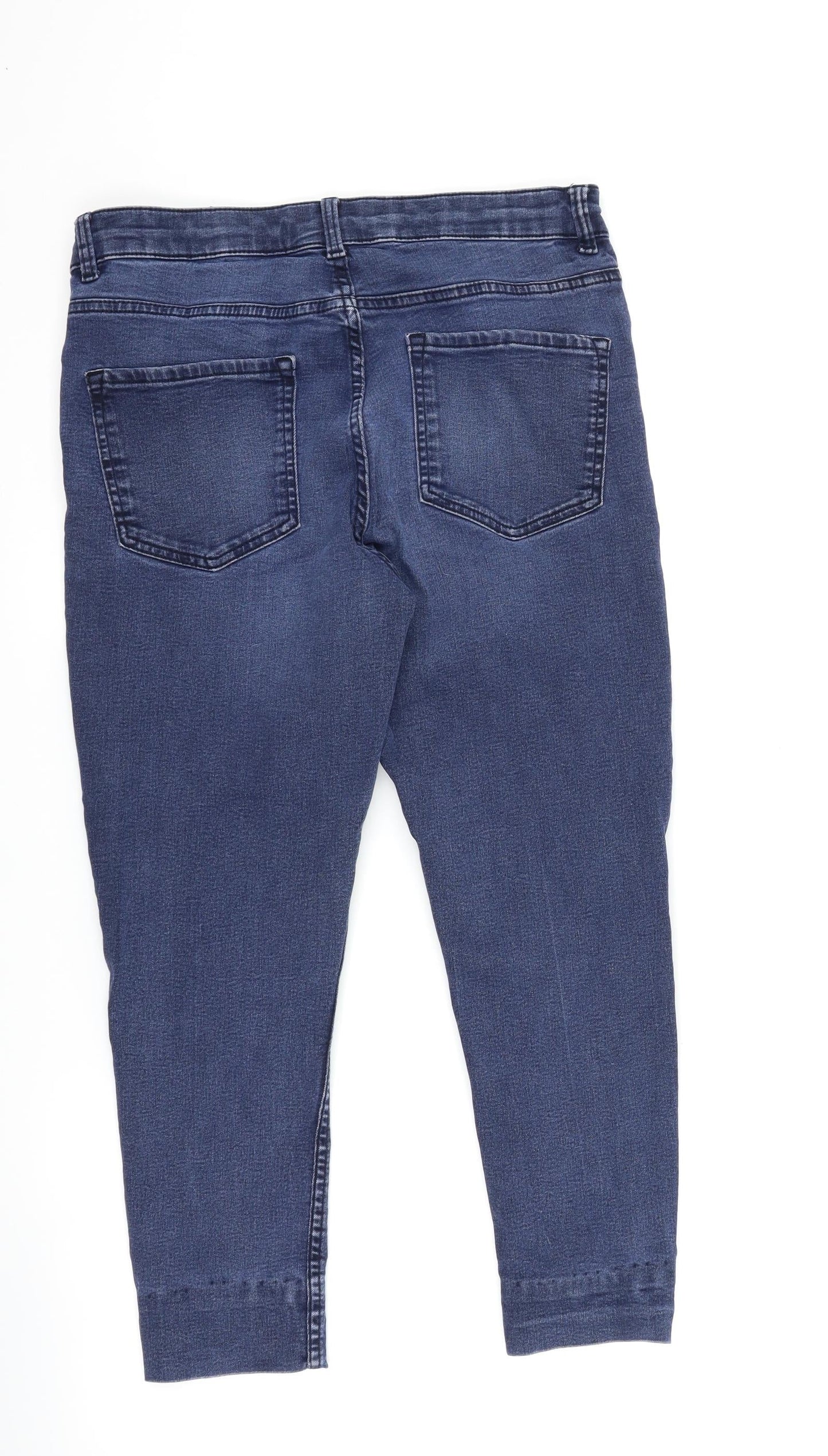 Marks and Spencer Womens Blue  Denim Straight Jeans Size 12 L23 in