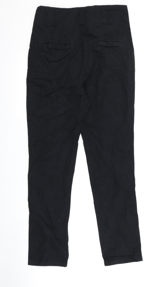 H&M Womens Black   Trousers  Size 8 L29 in - Paper Bag Waist
