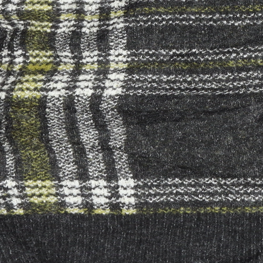 New Look Womens Grey Check  Pullover Jumper Size S