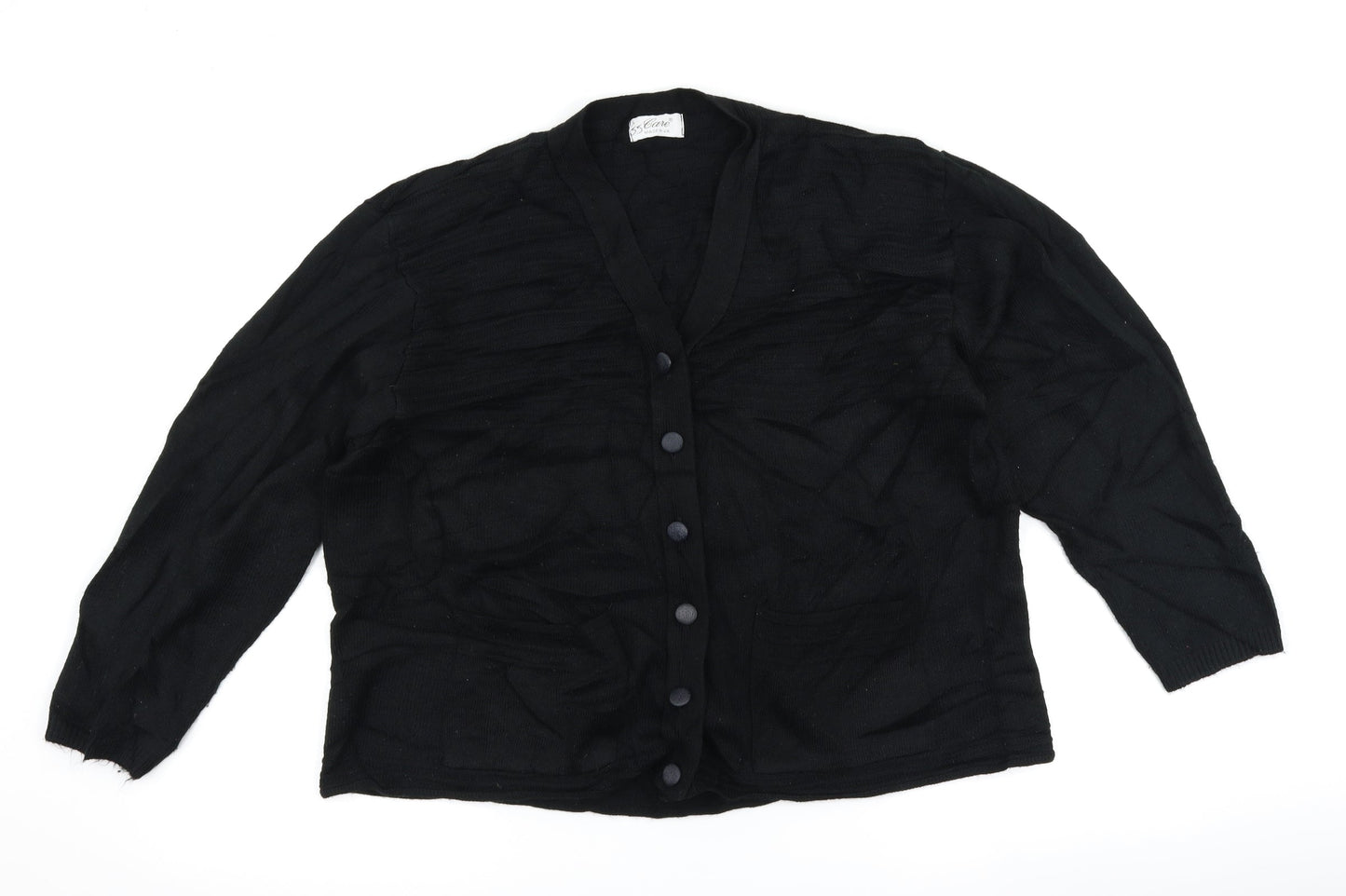 care Womens Black   Cardigan Jumper Size L