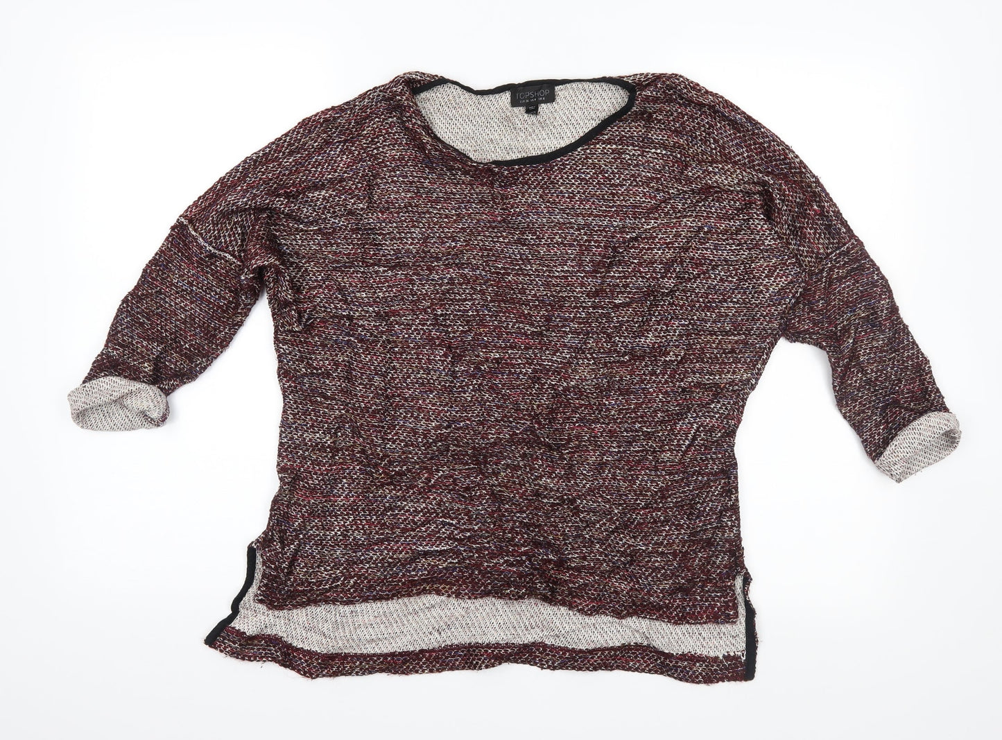 Topshop Womens Brown  Knit Pullover Jumper Size 8