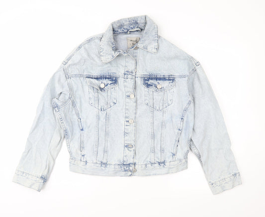 Denim & Co. Womens Black  Denim Jacket  Size 6
