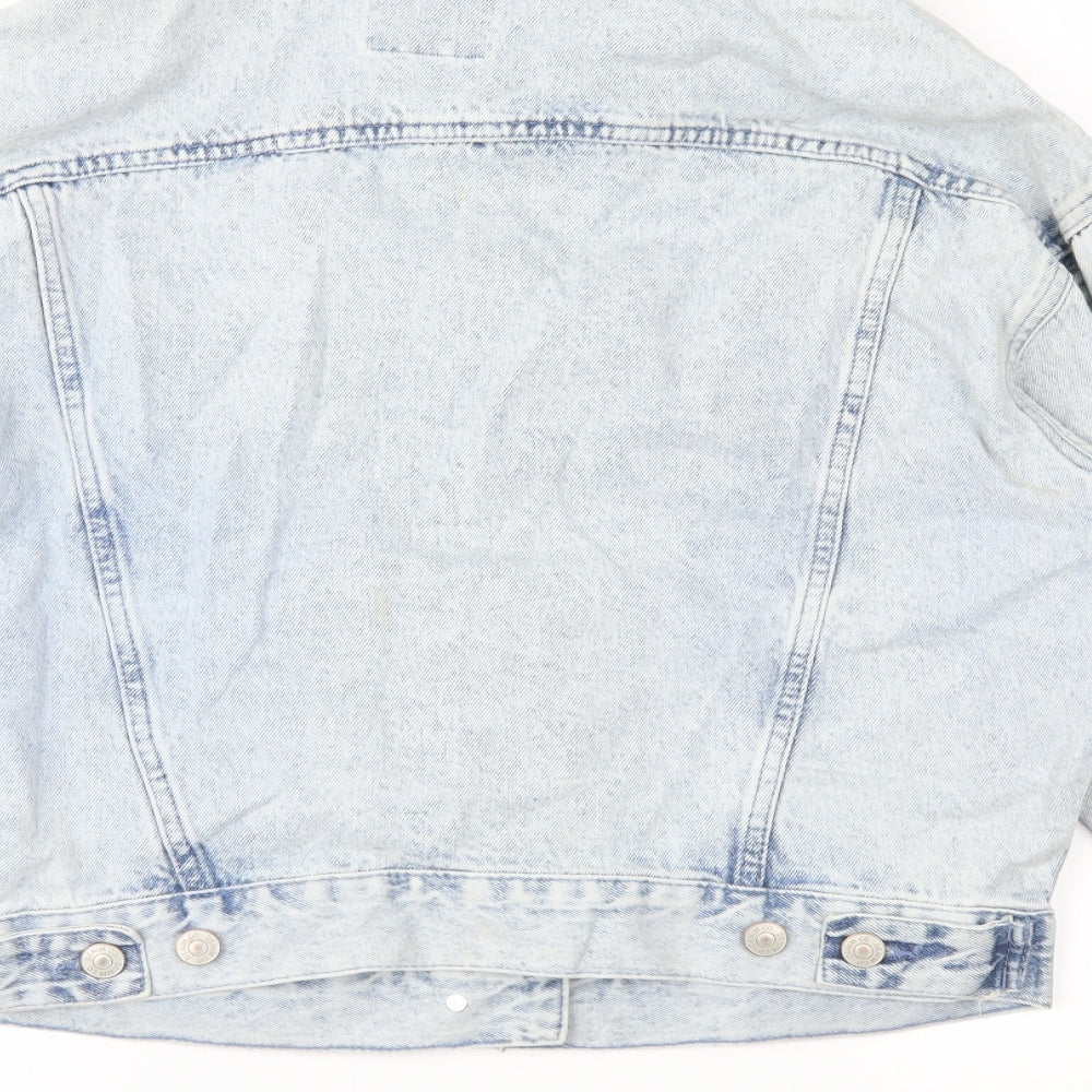 Denim & Co. Womens Black  Denim Jacket  Size 6