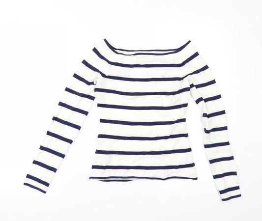 H&M Womens Ivory Striped  Pullover Jumper Size S