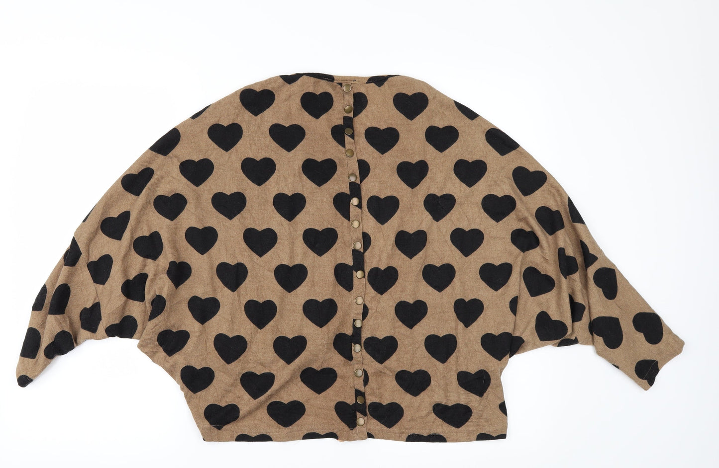 AX Paris Womens Beige Polka Dot  Pullover Jumper Size L