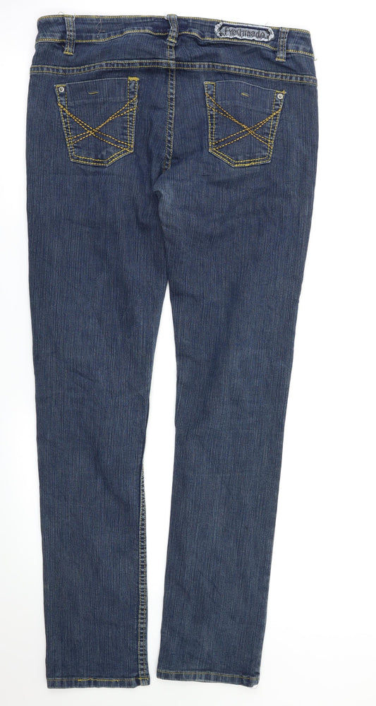 Preworn Womens Blue   Straight Jeans Size XL L33.5 in