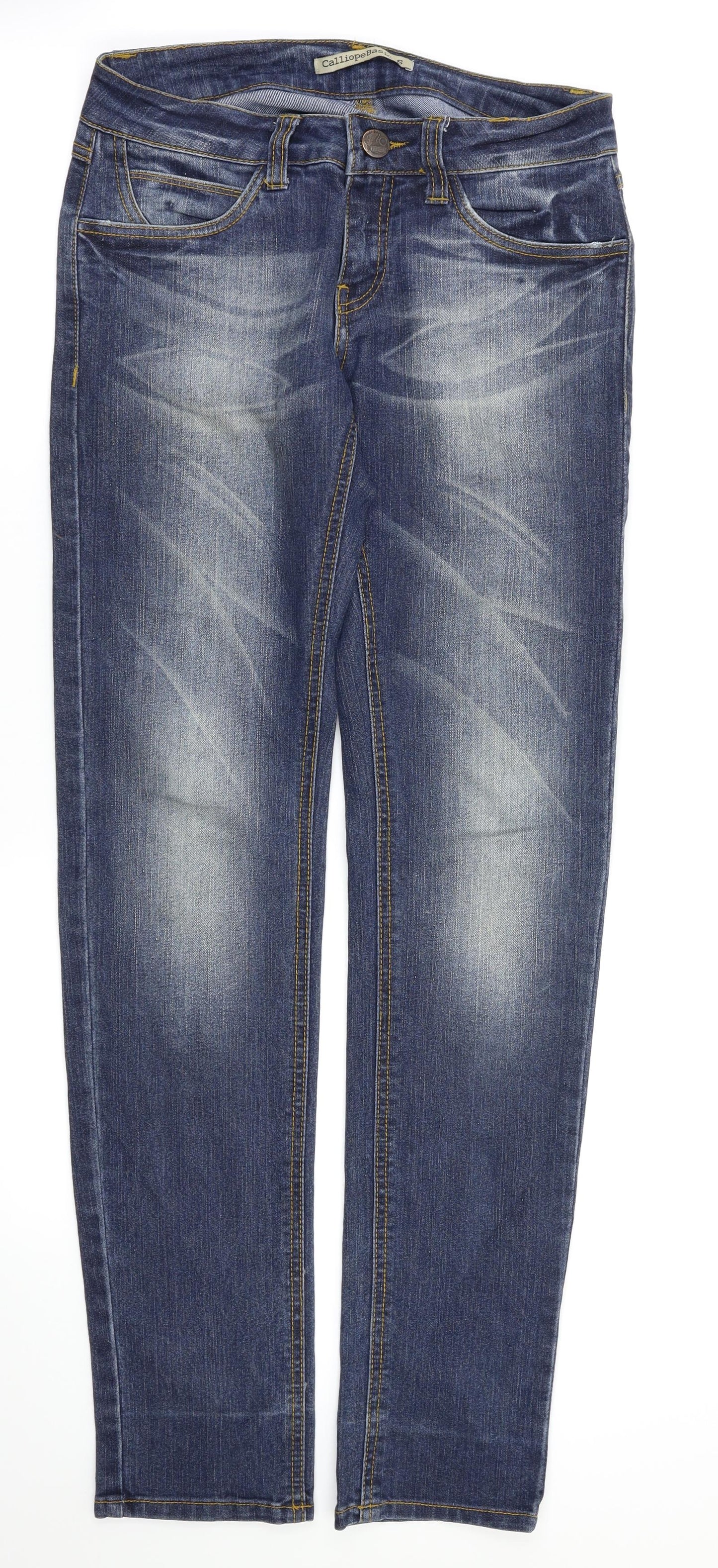 Calliope Basic Womens Blue   Straight Jeans Size S L33 in