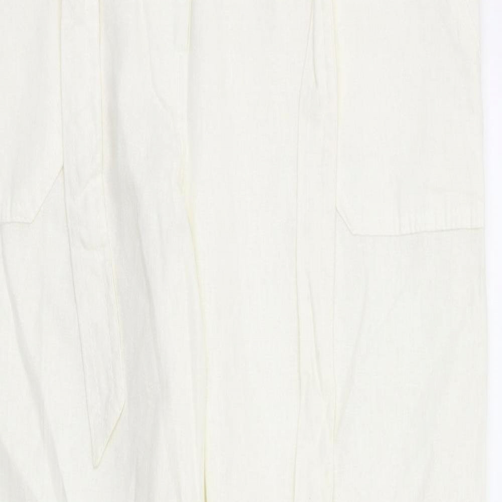 BHS Womens White   Trousers  Size 14 L30 in