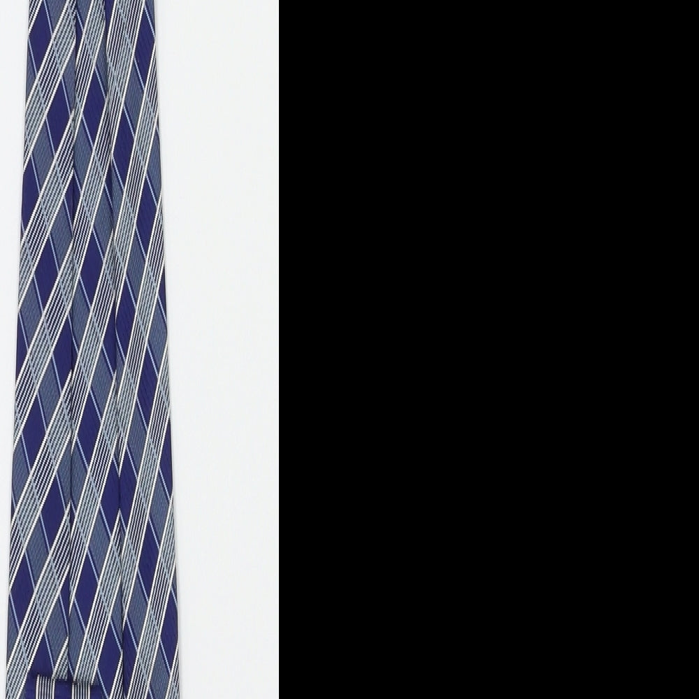 Preworn Mens Blue Striped  Slim Tie Tie One Size