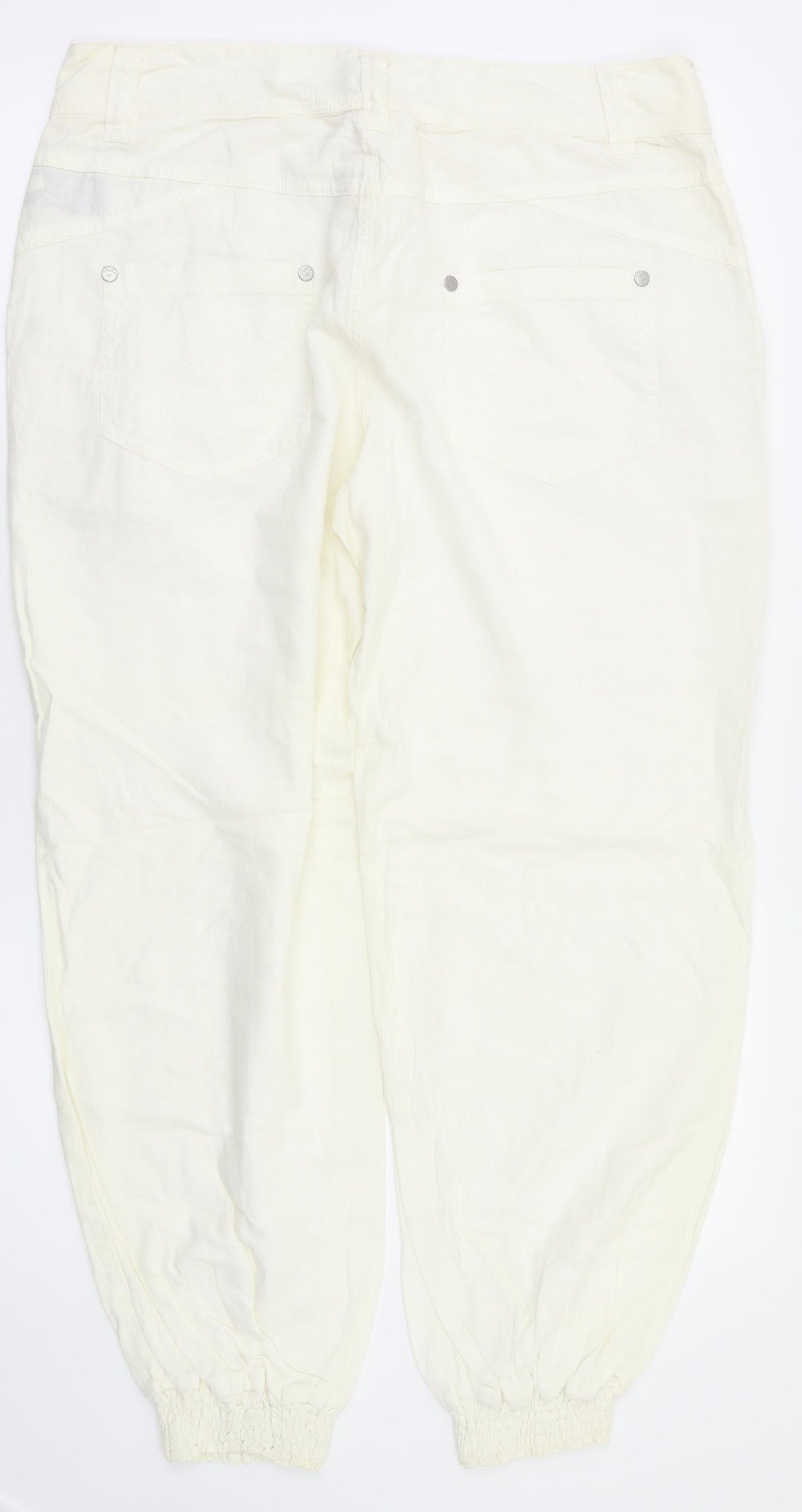 NEXT Womens White   Sweatpants Trousers Size 14 L29 in