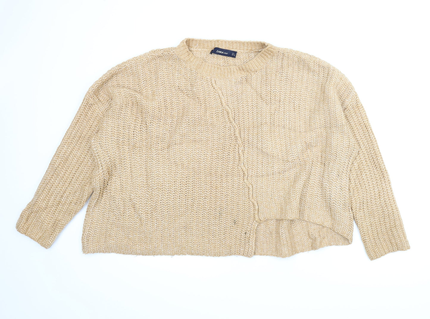 Zara Womens Orange   Pullover Jumper Size L