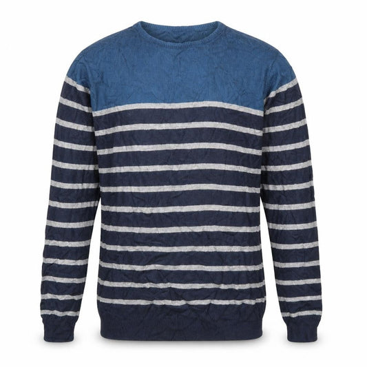 Cedar Wood State Mens Blue Striped  Pullover Jumper Size S