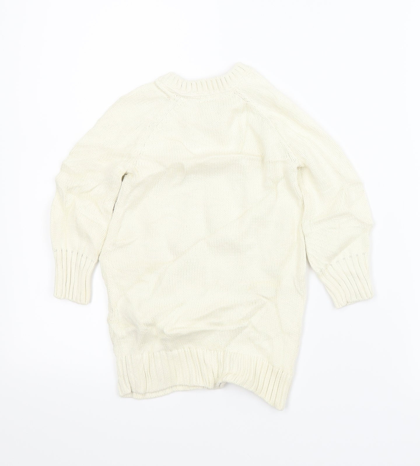 Gap Girls Ivory   Jumper Dress  Size 2 Years  - Colourful bobbles