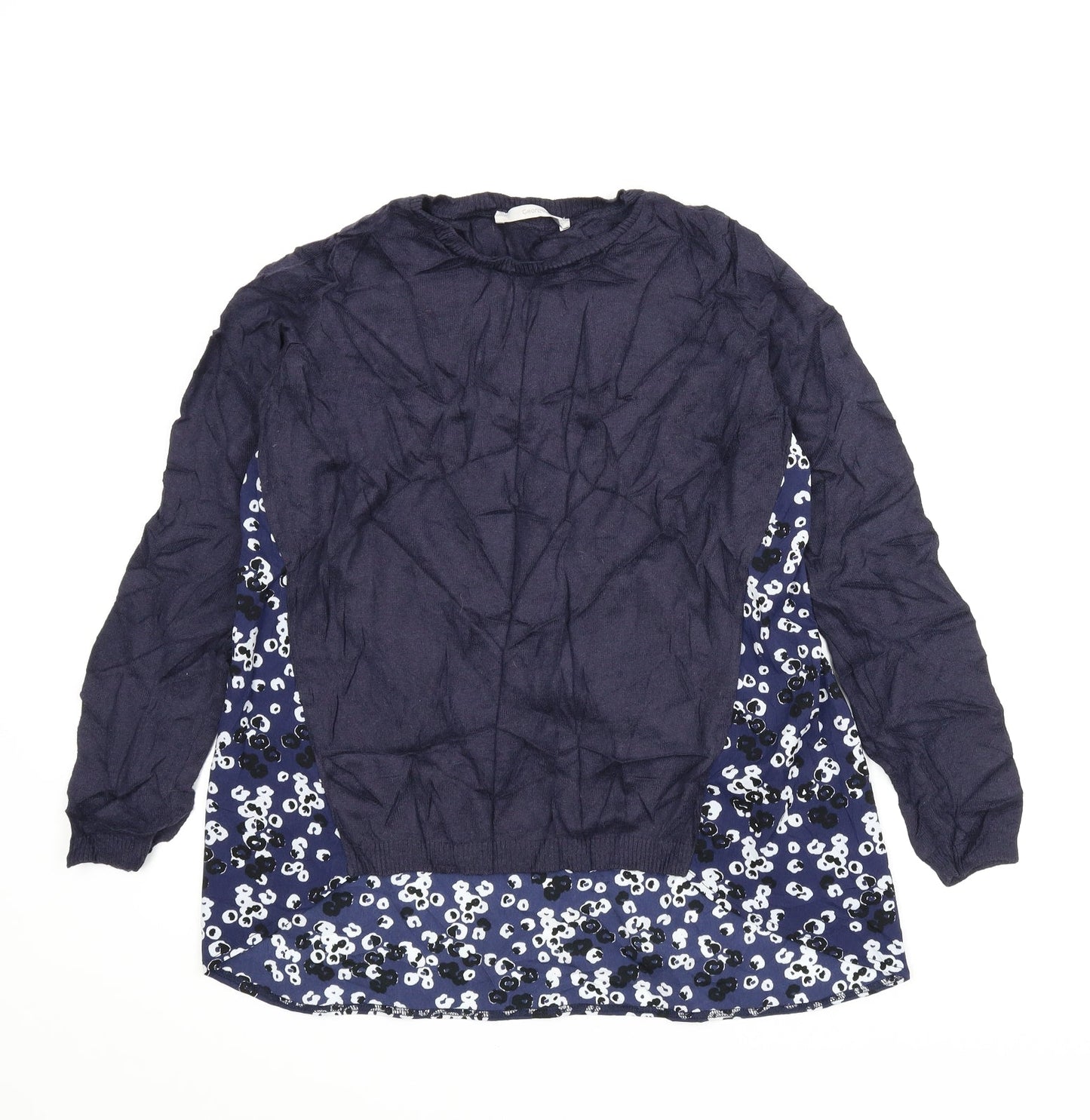 George Womens Blue Floral  Pullover Jumper Size 12